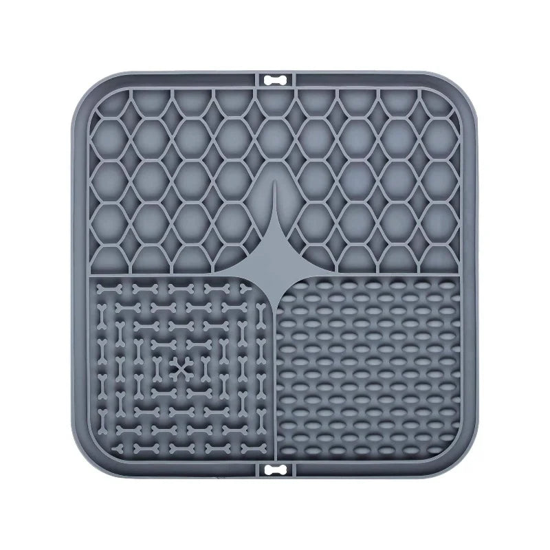 Pet Lick Silicone Mat Slow Feeder Dog and Cat Licking Pad anti Chock Food Plate Bathing Distraction Sucker Training Supplies