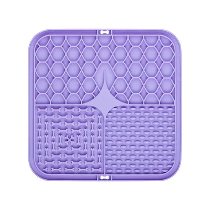 Pet Lick Silicone Mat Slow Feeder Dog and Cat Licking Pad anti Chock Food Plate Bathing Distraction Sucker Training Supplies