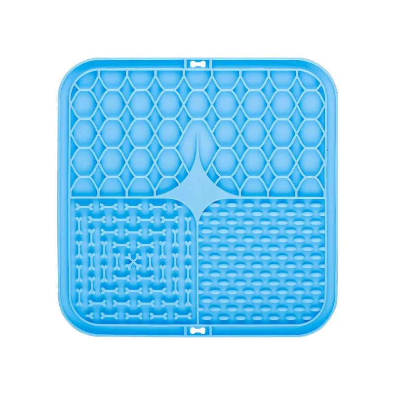 Pet Lick Silicone Mat Slow Feeder Dog and Cat Licking Pad anti Chock Food Plate Bathing Distraction Sucker Training Supplies