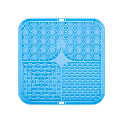 Pet Lick Silicone Mat Slow Feeder Dog and Cat Licking Pad anti Chock Food Plate Bathing Distraction Sucker Training Supplies