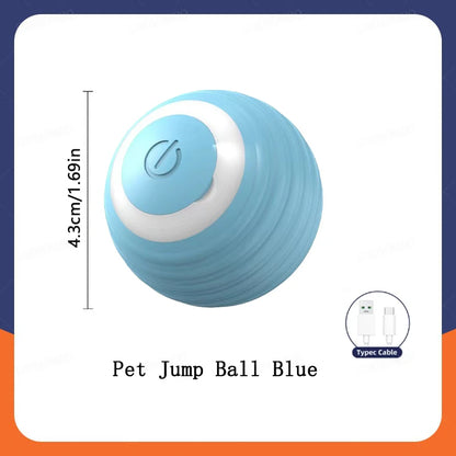 Interactive Smart Cat Ball Toy Automatic Rolling Electric Pet Teaser USB Rechargeable Self-Moving Bouncing Kitten Toy