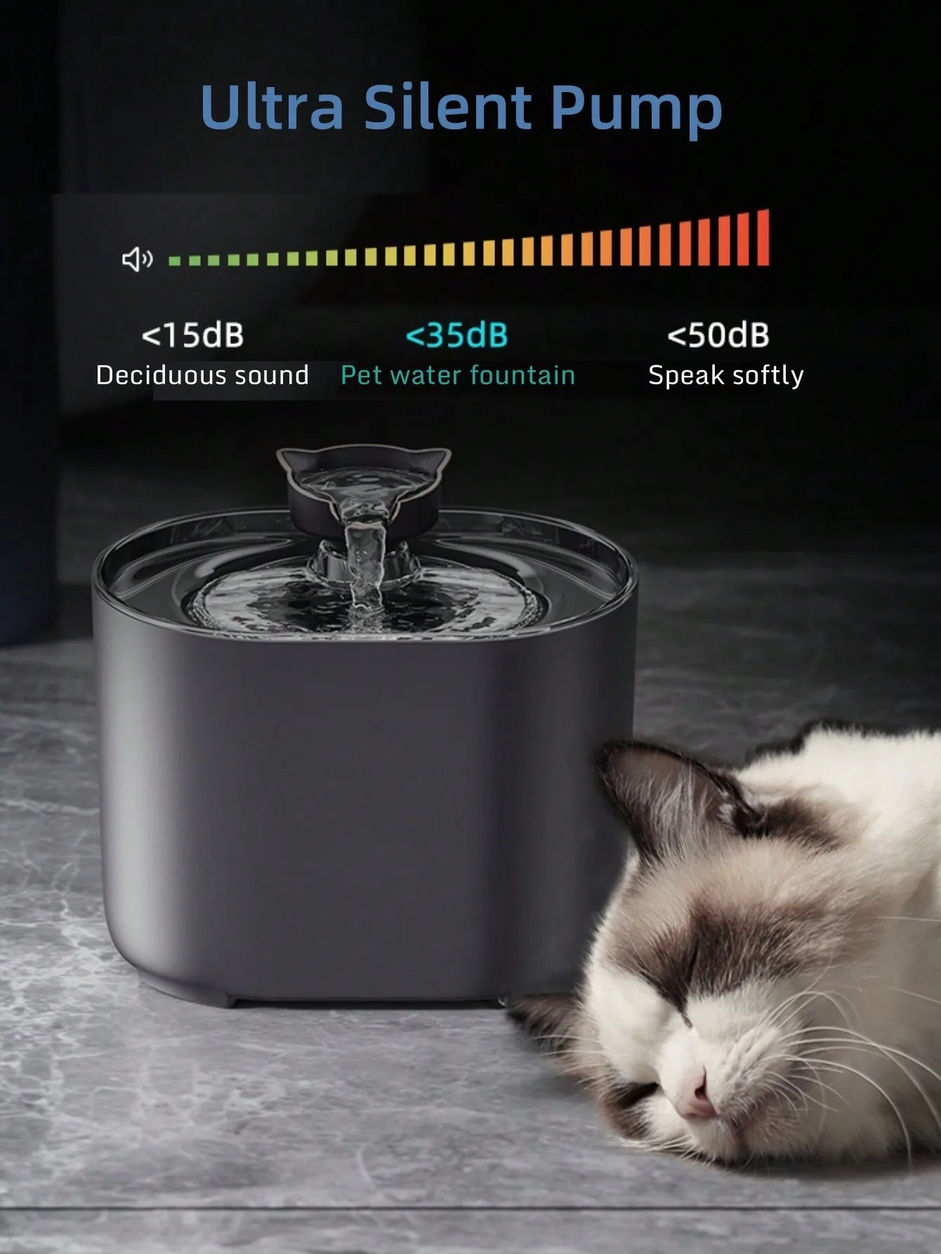 Pet Cat Water Fountain Automatic Circulation Filter Cat and Dog Water Fountain USB Electric Silent Pump