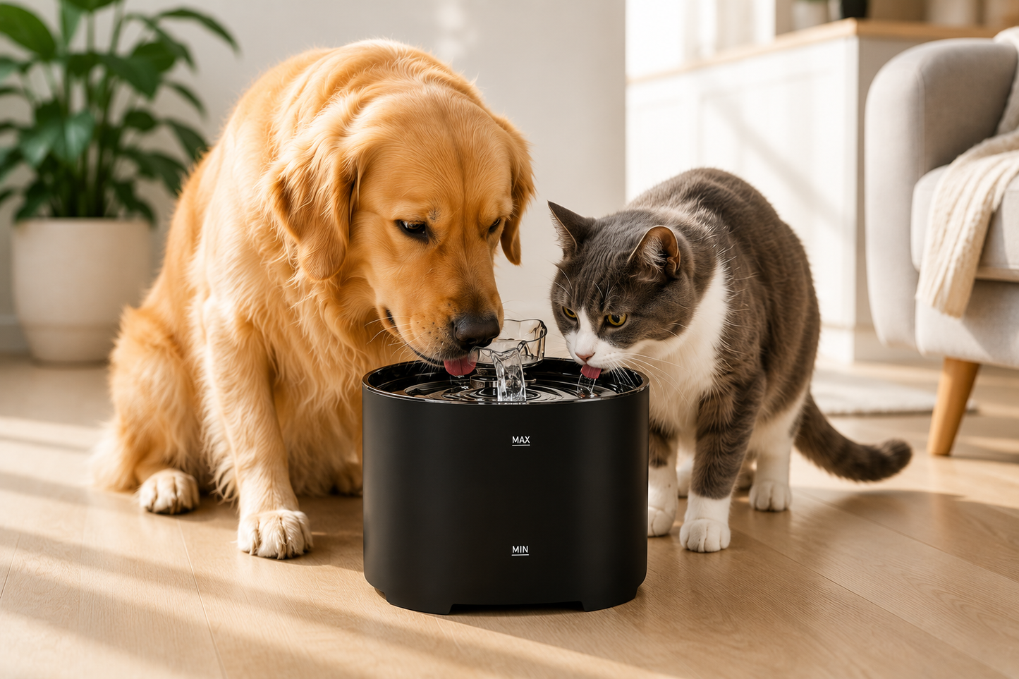 AquaFlow Pet — Fuente Silenciosa con Filtro para Gatos y Perros