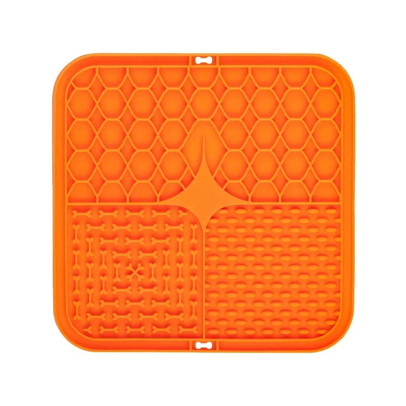Pet Lick Silicone Mat Slow Feeder Dog and Cat Licking Pad anti Chock Food Plate Bathing Distraction Sucker Training Supplies