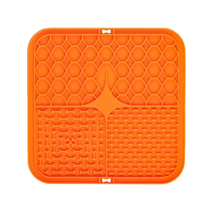 Pet Lick Silicone Mat Slow Feeder Dog and Cat Licking Pad anti Chock Food Plate Bathing Distraction Sucker Training Supplies